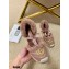 Gucci Shearling Leather Platform 10cm Espadrilles Sandals Dusty Pink 2020