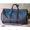 Louis Vuitton Blue Damier Graphite Giant Canvas Keepall Bandoulière 50 Bag N40410