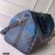 Louis Vuitton Blue Damier Graphite Giant Canvas Keepall Bandoulière 50 Bag N40410