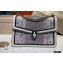 Bvlgari Serpenti Diamond Blast Shoulder Bag in Quilted Metallic White/Gray