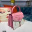 Bvlgari Serpenti Forever Top Handle Crossbody Bag 18cm with Charm Pink/White