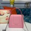 Bvlgari Serpenti Forever Top Handle Crossbody Bag 18cm with Charm Pink/White