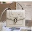 Bvlgari Serpenti Forever Top Handle Crossbody ‎Bag 20cm White