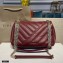 Bvlgari Serpenti Cabochon Shoulder Bag 27cm Burgundy