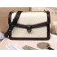 Bvlgari Serpenti Diamond Blast Shoulder Bag White/Black/Burgundy