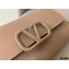 Valentino VSLING Grainy Calfskin Clutch Bag Nude with Shoulder Strap 2020