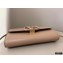 Valentino VSLING Grainy Calfskin Clutch Bag Nude with Shoulder Strap 2020