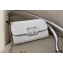 Valentino VSLING Grainy Calfskin Clutch Bag White with Shoulder Strap 2020