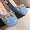 Gucci Mid-heel Pumps with Horsebit 643886 Blue 2020