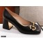 Gucci Mid-heel Pumps with Horsebit 643886 Black 2020