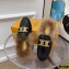 Tod's Kate Fur Slippers in leather Black
