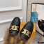 Tod's Kate Fur Slippers in leather Black