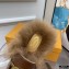 Tod's Kate Fur Slippers in leather Coffee