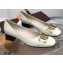 Tod's Heel 4.5cm Kate Pumps in leather with Chain White