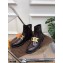 Tod's Kate Ankle Boots in leather with Chain Brushed Burgundy