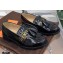 Tod's Loafers in Brushed leather with Buckle Fringe Tassels Black