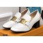 Tod's Heel 6cm Kate Pumps in leather with Chain White