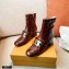 Tod's Kate Ankle Boots in leather with Chain Crocodile-printed Burgundy
