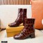 Tod's Kate Ankle Boots in leather with Chain Crocodile-printed Burgundy