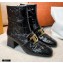 Tod's Kate Ankle Boots in leather with Chain Crocodile-printed Black