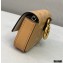 Fendi Nano Baguette Bag Charm Embossed FF Leather Apricot 2020