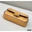 Fendi Nano Baguette Bag Charm Embossed FF Leather Apricot 2020