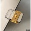 Fendi Nano Baguette Bag Charm Embossed FF Leather Apricot 2020