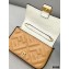 Fendi Nano Baguette Bag Charm Embossed FF Leather Apricot 2020