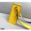 Fendi Leather Stiff Vertical Box Bag Yellow 2020