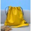 Fendi Leather Pack Medium Drawstring Pouch Bag Yellow 2020