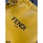 Fendi Leather Pack Small Drawstring Pouch Bag Yellow 2020