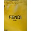 Fendi Leather Pack Small Drawstring Pouch Bag Yellow 2020