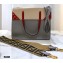 Fendi Flip Large Tote Bag Gray/Red