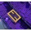 Fendi Nano Baguette Bag Charm Embroidered Sequins Purple