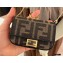 Fendi Nano Baguette Bag Charm Brown Glazed Fabric 2020