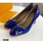 Louis Vuitton Heel 6.5cm Patent Leather Bow Knot Pumps Blue