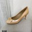 Louis Vuitton Heel 6.5cm Patent Leather Bow Pumps Nude