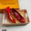 Louis Vuitton Heel 6.5cm Patent Leather Bow Pumps Red