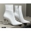 Balmain Heel 9.5cm Nicole Ankle Boots Calfskin White 2020