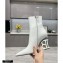 Balmain Heel 9.5cm Nicole Ankle Boots Calfskin White 2020