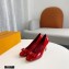 Louis Vuitton Heel 6.5cm Patent Leather Bow Pumps Red