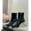 Balmain Heel 9.5cm Nicole Ankle Boots Suede Black 2020
