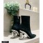 Balmain Heel 9.5cm Nicole Ankle Boots Suede Black 2020