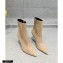 Balmain Heel 9.5cm Nicole Ankle Boots Suede Beige 2020