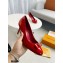 Louis Vuitton Heel 6.5cm Patent Leather Bow Pumps Red