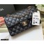 Chanel Original Quality Classic Flap Bag A01113 in Sheepskin Black with Silver Hardware