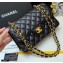 Chanel Original Quality Classic Flap Bag A01113 in Caviar Leather Black with Gold Hardware