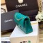 Chanel Original Quality Classic Flap Bag A01113 in Sheepskin Green with Gold Hardware