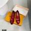 Louis Vuitton Heel 6.5cm Patent Leather Bow Pumps Burgundy
