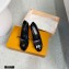 Louis Vuitton Heel 6.5cm Patent Leather Bow Pumps Black